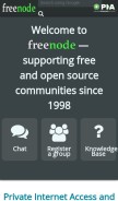 How freenode.net looks like on a mobile device such as an iPhone.