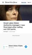 How freep.com looks like on a mobile device such as an iPhone.