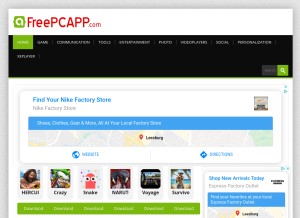How freepcapp.com looks like on a tablet such as an iPad.