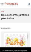 How freepng.es looks like on a mobile device such as an iPhone.