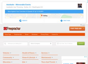 How freeprachar.com looks like on a tablet such as an iPad.