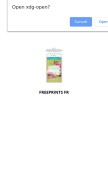 How freeprintsapp.com looks like on a mobile device such as an iPhone.