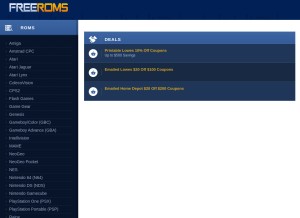 How freeroms.com looks like on a tablet such as an iPad.
