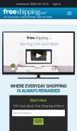 How freeshipping.com looks like on a mobile device such as an iPhone.