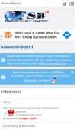 How freesoft-board.to looks like on a mobile device such as an iPhone.