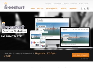 How freestart.com looks like on a tablet such as an iPad.