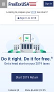 How freetaxusa.com looks like on a mobile device such as an iPhone.