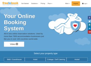 How freetobook.com looks like on a tablet such as an iPad.
