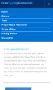 How freetypinggame.net looks like on a mobile device such as an iPhone.