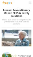 How freeus.com looks like on a mobile device such as an iPhone.