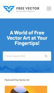 How freevector.com looks like on a mobile device such as an iPhone.