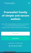 How freewallet.org looks like on a mobile device such as an iPhone.