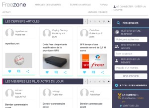 How freezone.fr looks like on a tablet such as an iPad.