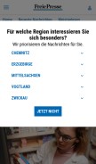 How freiepresse.de looks like on a mobile device such as an iPhone.
