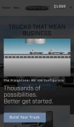 How freightliner.com looks like on a mobile device such as an iPhone.