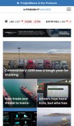 How freightwaves.com looks like on a mobile device such as an iPhone.