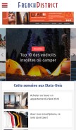 How frenchdistrict.com looks like on a mobile device such as an iPhone.