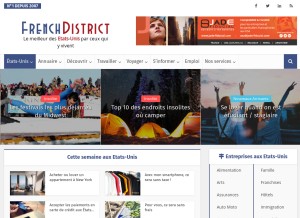 How frenchdistrict.com looks like on a tablet such as an iPad.