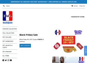 How frenchies-goodies.com looks like on a tablet such as an iPad.