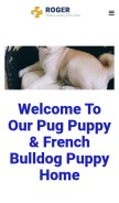 How frenchiespugpuppy.com looks like on a mobile device such as an iPhone.