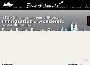 How frenchtweets.ca looks like on a tablet such as an iPad.