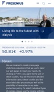 How fresenius.com looks like on a mobile device such as an iPhone.