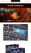 How freshnmarine.com looks like on a mobile device such as an iPhone.