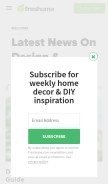 How freshome.com looks like on a mobile device such as an iPhone.