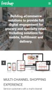 How freshop.com looks like on a mobile device such as an iPhone.