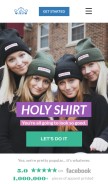 How freshprints.com looks like on a mobile device such as an iPhone.