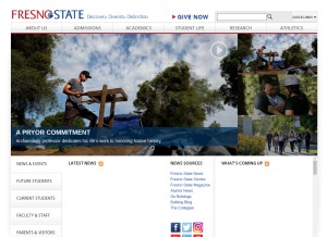 How fresnostate.edu looks like on a tablet such as an iPad.