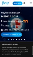 How freyrsolutions.com looks like on a mobile device such as an iPhone.