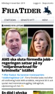 How friatider.se looks like on a mobile device such as an iPhone.