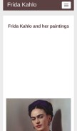 How fridakahlo.org looks like on a mobile device such as an iPhone.