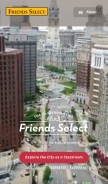 How friends-select.org looks like on a mobile device such as an iPhone.