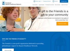How friendsofbassett.org looks like on a tablet such as an iPad.