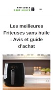 How friteuses-sans-huiles.com looks like on a mobile device such as an iPhone.