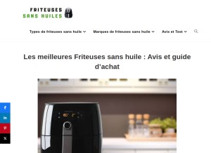How friteuses-sans-huiles.com looks like on a tablet such as an iPad.