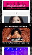 How frockflicks.com looks like on a mobile device such as an iPhone.