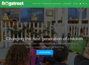 How frogstreet.com looks like on a tablet such as an iPad.