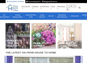 How fromhousetohome.com looks like on a tablet such as an iPad.