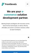 How frontlevels.com looks like on a mobile device such as an iPhone.