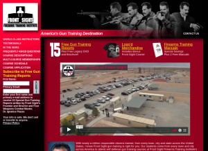 How frontsight.com looks like on a tablet such as an iPad.