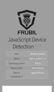 How frubil.info looks like on a mobile device such as an iPhone.