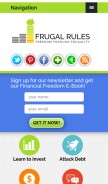 How frugalrules.com looks like on a mobile device such as an iPhone.