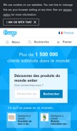 How fruugo.fr looks like on a mobile device such as an iPhone.