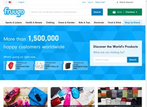 How fruugo.us looks like on a tablet such as an iPad.
