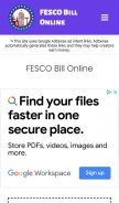 How fscobill.pk looks like on a mobile device such as an iPhone.