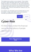 How fsisac.com looks like on a mobile device such as an iPhone.