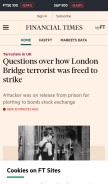 How ft.com looks like on a mobile device such as an iPhone.